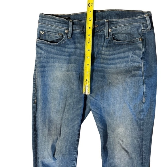 True Religion Women’s Halle Mid Rise Eyelet Jeans Size 29 Super Skinny Stretch - Picture 5 of 14
